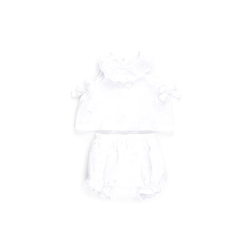 Bata / Calcinha Infantil/Baby Em Cotton Alquimia - 1+1 Branco