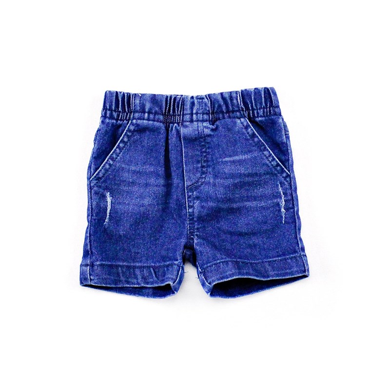 Bermuda Infantil / Baby Masculina Em Jeans Com Lycra - 1+1 Stone
