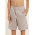 Bermuda infantil masculina com elástico na cintura de sarja tingida Areia Tamanho 1