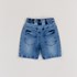 Bermuda Infantil Masculina Jeans Moletom Elástico E Cordão AZUL JEANS
