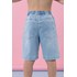 Bermuda infantil masculina moletom jeans Delavê