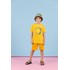 Bermuda infantil masculina sarja color vintage Amarelo Médio
