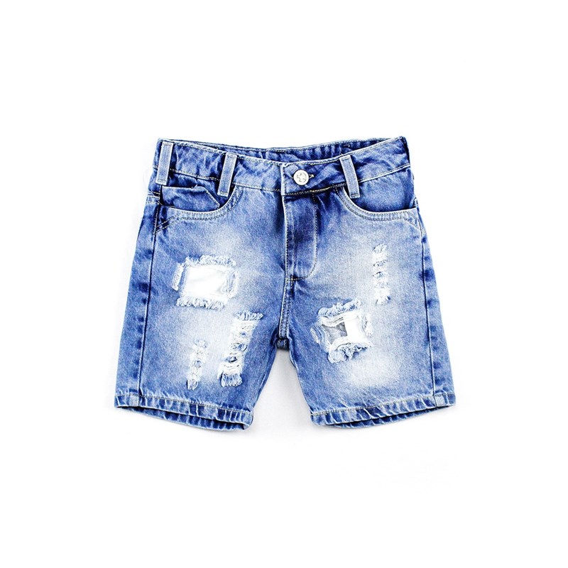 Bermuda Jeans Infantil / Teen Modelo Feminino - Twoin Única