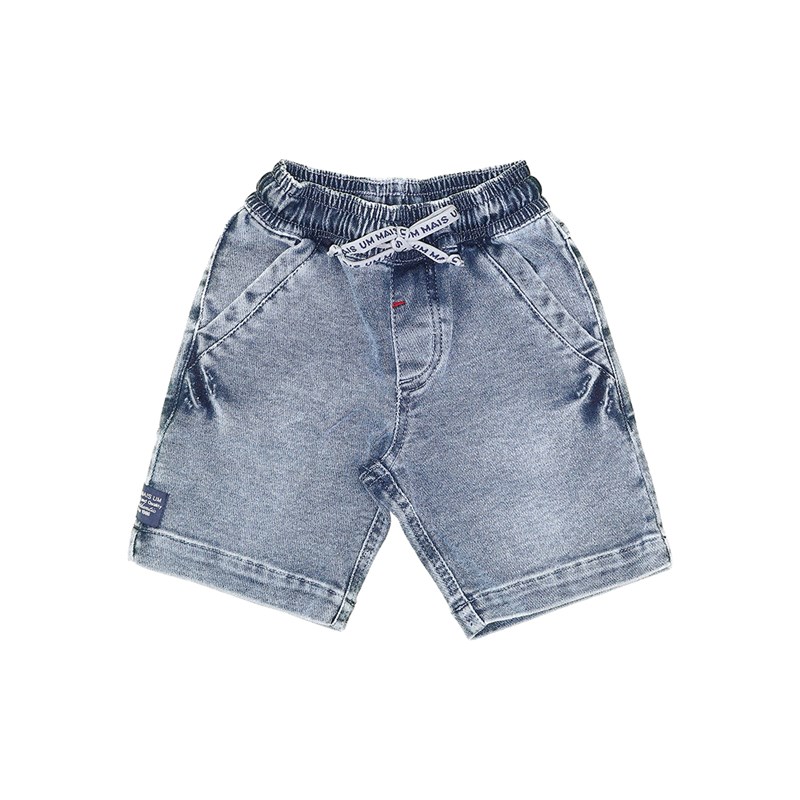 Bermuda Masculina Infantil / Kids Em Jeans - 1+1 Stone
