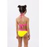 Biquíni infantil feminino em lycra neon com silk Amarelo Flúor