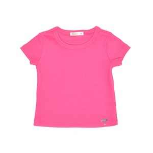 Blusa Infantil / Baby Em Malha Canelada Com Lycra - Um Mais Um Pink
