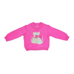 Blusa Infantil / Baby Em Tricot - Um Mais Um Pink