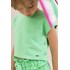Blusa menina manga curta com detalhe e fechamento lateral em botões Verde
