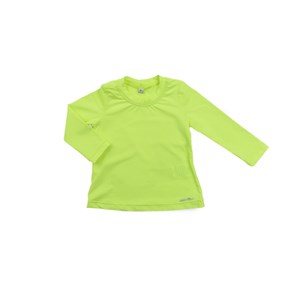 Blusa Proteção Feminina Infantil / Kids Em Lycra Suplex De Poliamida - Um Mais Um Amarelo Fluor