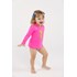 Blusa Surfista Infantil Baby Feminina Proteção UV 50+ ROSA FLUOR