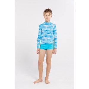 Blusa Surfista Infantil Masculina Lycra Sublimada Azul Claro