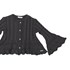 Blusa tricot infantil feminina com manga e barrado flare MESCLA CLARO