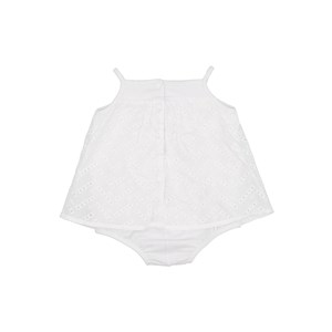 Body Infantil / Baby Em Cotton Liso Com Lese - 1+1 Branco