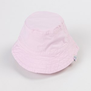Bucket Feminino Em Sarja Tinturada Com Etiqueta Na Lateral Rosa Claro