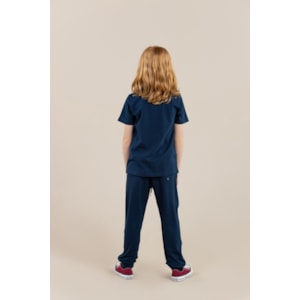 CALÇA MOLETINHO VISCOSE C/ ELASTANO LISO Marinho
