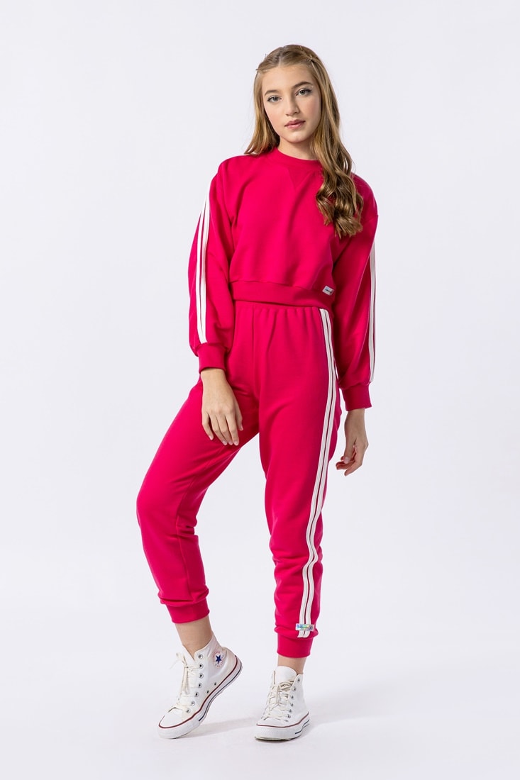 Calça moletom hot sale adidas rosa