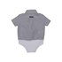 Camisa - Body Infantil / Baby Em Tricoline Minie Xadrez Com Cotton Alquimia E Patch De Cachorrinho -