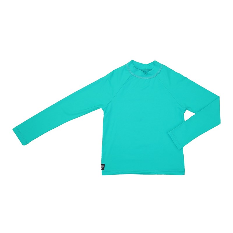 Camisa De Proteção Uv Infantil Masculina Lisa Verde