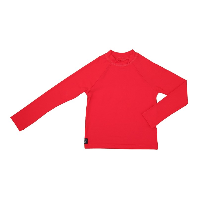 Camisa De Proteção Uv Infantil Masculina Lisa Vermelho