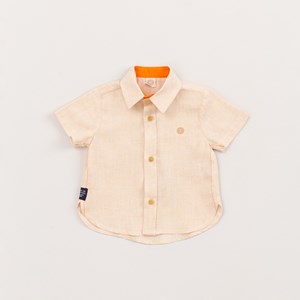Camisa Infantil Baby Masculina Chambray PESSEGO