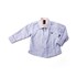 Camisa Infantil / Baby Masculina Em Chambay Oxford Liso - 1+1 Azul