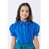 Camisa infantil feminina em tricoline Azul Bic