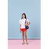Camisa infantil feminina em tricoline com entremeios Branco