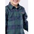 Camisa infantil masculina xadrez flanelado Marinho