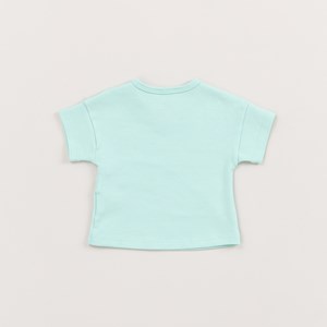Camiseta Infantil Baby Feminina Em Malha VERDE AGUA