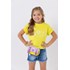 Camiseta infantil feminina em malha com estampa Lima