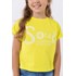 Camiseta infantil feminina em malha com estampa Lima
