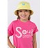 Camiseta infantil feminina em malha com estampa Pink