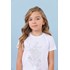 Camiseta infantil feminina happy new year em malha com silk Branco