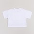Camiseta Infantil Feminina Meia Malha Silk Frontal Branco