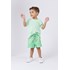 Camiseta infantil masculina color vintage malha 100% algodão Verde Claro Tamanho P