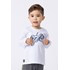 Camiseta infantil masculina em malha 100% algodão Branco