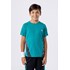 Camiseta infantil masculina em malha dry com recortes Verde Esmeralda Tamanho 4