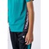 Camiseta infantil masculina em malha dry com recortes Verde Esmeralda