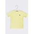 Camiseta infantil masculina malha 100% algodão Amarelo Claro