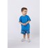 Camiseta infantil masculina malha 100% algodão Azul Médio Tamanho P
