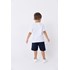 Camiseta infantil masculina malha 100% algodão com bolso color Branco