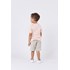 Camiseta infantil masculina malha 100% algodão com bolso color Nude