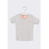 Camiseta infantil masculina malha 100% algodão com bordado Mescla Claro