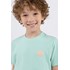 Camiseta infantil masculina malha 100% algodão silk frente e costas Acqua