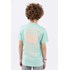 Camiseta infantil masculina malha 100% algodão silk frente e costas Acqua