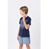 Camiseta infantil masculina malha dry fit Azul Bic