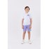Camiseta infantil masculina malha dry fit furadinha Branco Tamanho 6
