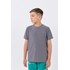 Camiseta infantil masculina malha dry fit furadinha Mescla Escuro