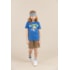 CAMISETA MALHA SILKADA AZUL ESCURO Tamanho 4