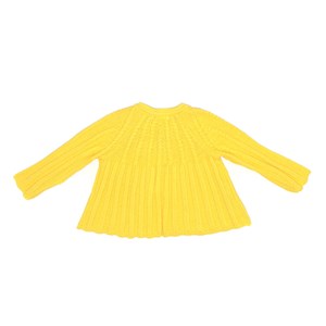 Casaco Infantil / Baby Em Tricot - Um Mais Um Amarelo Canario